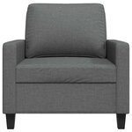 vidaXL Fauteuil Gris foncé 60 cm Tissu
