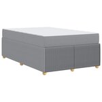 vidaXL Cadre de lit avec matelas Gris clair 120 x 190 cm tissu