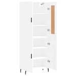 vidaXL Buffet haut Blanc 69 5x34x180 cm Bois d'ingénierie