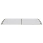 vidaXL Auvent de porte Gris 150x75 cm Polycarbonate