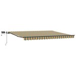 Store rétractable manuel vidaXL avec LED vert et jaune 400x300 cm