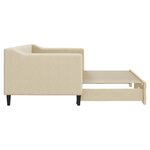 vidaXL Lit de jour avec gigogne sans matelas crème 80x200 cm