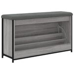 vidaXL Banc à chaussures tiroir rabattable sonoma gris 102x32x56 cm