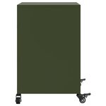 vidaXL Table de chevet vert olive 36x39x59 cm acier