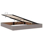 vidaXL Lit de rangement LED avec matelas Taupe 200 x 200 cm Tissu