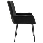 vidaXL Chaises à manger lot de 2 Noir Velours
