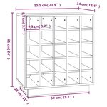 vidaXL Armoire à vin Blanc 55 5x34x61 cm Bois de pin massif