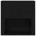 vidaXL Buffet Chêne Noir 80x33x150 cm Bois d'ingénierie