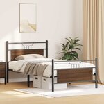 vidaXL Cadre de lit sans matelas chêne marron 100x190 cm