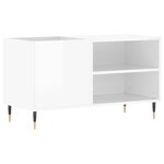 vidaXL Armoire à disques blanc brillant 85x38x48 cm bois d'ingénierie