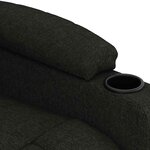 vidaXL Fauteuil de massage Noir Tissu