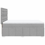 vidaXL Sommier à lattes de lit avec matelas Gris clair 140x200cm Tissu