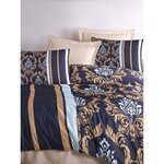 Parure de lit - housse de couette 220 x 240 + 2 taies d'oreiller 60 x 60  100   microsatin - Bleu