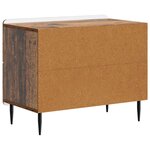vidaXL Cabinet de chevet avec tiroir Bois ancien 62 x 34 5 x 49 5 cm