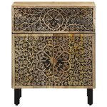 vidaXL Table de chevet 50x33x60 cm bois de manguier massif