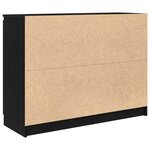 vidaXL Buffet avec tiroirs chêne noir 100 5x35x76 cm bois d'ingénierie