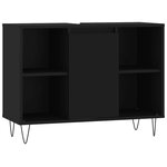 vidaXL Armoire de salle de bain noir 80x33x60 cm bois d'ingénierie