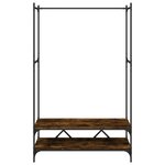 vidaXL Porte-vêtements avec étagères chêne fumé bois d'ingénierie