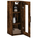 vidaXL Armoire murale chêne fumé 34 5x34x90 cm