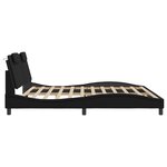 vidaXL Cadre de lit Viana avec LED sans matelas noir 200x200 cm