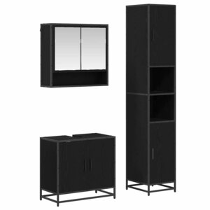 vidaXL Ensemble de mobilier de salle de bain 3 Pièces Chêne artisanal