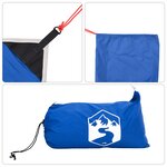 vidaXL Auvent de plage avec ancres de sable bleu 214x236 cm