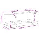 vidaXL Coussins de palette lot de 3 motif de feuilles tissu
