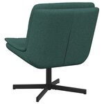 vidaXL Chaise pivotante Vert foncé 63 x 75 x 76 cm tissu