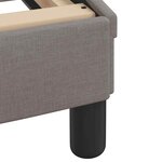 vidaXL Cadre de lit sans matelas Hvar taupe 140x190 cm tissu