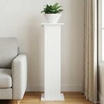 vidaXL Support de Plante Blanc brillant 30 5 x 30 x 100 5 cm