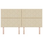 vidaXL Tête de Lit LED Ensemble de 3 Crème Rembourré 180 cm Moderne