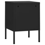 vidaXL Table de chevet Noir 35x35x51 cm Acier