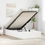 vidaXL Cadre de lit ottoman Blanc 100 x 200 cm Pin massif