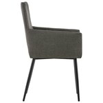 vidaXL Chaises à manger et accoudoirs lot de 2 taupe tissu