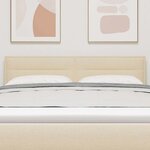 vidaXL Tête de lit LED avec des lumières à LED Crème 160 cm Polyester