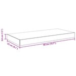 vidaXL Étagère murale flottante 2 Pièces Gris brillant 50x23x3 8 cm MDF