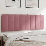 vidaXL Coussin de tête de lit rose 140 cm velours