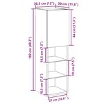 vidaXL Meubles TV avec lumières LED 2 Pièces vieux bois 30 5x30x102 cm