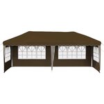 vidaXL Tente de fête pop-up 575 x 289 x 245 cm Taupe