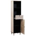 vidaXL Cabinet de salle de bain avec tiroir Blanc 38 x 33.5 x 160 cm