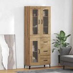 vidaXL Haut Armoire Montage mural Chêne artisanal 69 5 x 34 x 180 cm