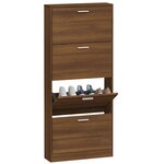 vidaXL Armoire à chaussures Chêne marron 59x17x150cm Bois d'ingénierie