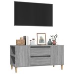 vidaXL Meuble TV Sonoma gris 102x44 5x50 cm Bois d'ingénierie