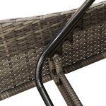 vidaXL Chaise longue avec coussins Gris 114 x 205 x 73 cm Résine tressée