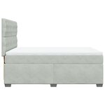 vidaXL Sommier à lattes de lit et matelas Gris clair 160x200cm Velours
