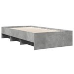 vidaXL Cadre de lit sans matelas gris béton 100x200 cm bois ingénierie