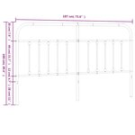 vidaXL Tête de lit de remplacement métal blanc 180 cm