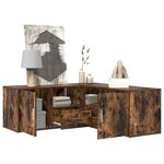 vidaXL Armoire d'angle chêne fumé 200x40x45 cm bois d'ingénierie