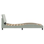 vidaXL Cadre de lit sans matelas gris clair 90x190 cm velours