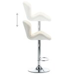 vidaXL Tabourets de bar lot de 2 crème similicuir